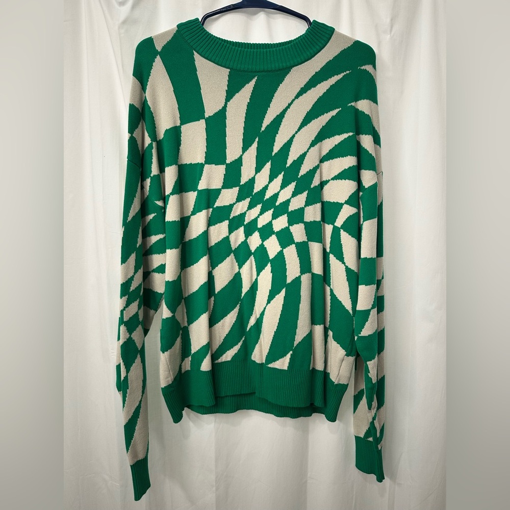 Edikted Morphy Green Patterned Sweater - image 2